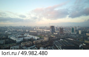 city of Kiev, aerial view, beautiful view of the city and the sky with clouds in the morning. birdseye view of the city Kiev. Стоковое фото, агентство Ingram Publishing / Фотобанк Лори