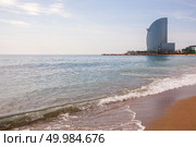 View of Barceloneta Beach in Barcelona, Spain. It is one of the most popular beach in Europe. View of Barceloneta Beach in Barcelona, Spain. Стоковое фото, агентство Ingram Publishing / Фотобанк Лори