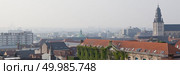 Panoramic view from above of the tower, on the city and roofs of Brussels, Belgium. view from above the top of tower. Стоковое фото, агентство Ingram Publishing / Фотобанк Лори
