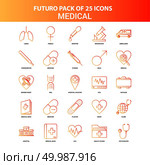 Orange Futuro 25 Medical Icon Set. Стоковая иллюстрация, агентство Ingram Publishing / Фотобанк Лори
