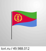 Eritrea waving Flag. Стоковая иллюстрация, агентство Ingram Publishing / Фотобанк Лори