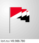 Principality of Sealand waving Flag creative background. Стоковая иллюстрация, агентство Ingram Publishing / Фотобанк Лори