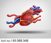 Fast Heart and rapid heartbeat or pulse as a cardiology medical concept as a human circulatory organ shaped as a running animal as a cardiac fatigue idea with 3D illustration elements. Стоковое фото, агентство Ingram Publishing / Фотобанк Лори