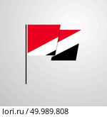 Principality of Sealand waving Flag design vector. Стоковая иллюстрация, агентство Ingram Publishing / Фотобанк Лори