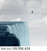 Corporate courage as a risk taker and fearless businessman or brave and daring CEO in a 3D illustration style. Стоковое фото, агентство Ingram Publishing / Фотобанк Лори