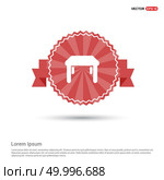 Table Icon - Red Ribbon banner. Стоковая иллюстрация, агентство Ingram Publishing / Фотобанк Лори