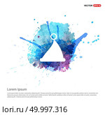 Santa Claus hat Icon - Watercolor Background. Стоковая иллюстрация, агентство Ingram Publishing / Фотобанк Лори