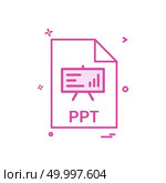 ppt file file extension file format icon vector design. Стоковая иллюстрация, агентство Ingram Publishing / Фотобанк Лори