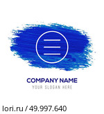 Align text icon - Blue watercolor background. Стоковая иллюстрация, агентство Ingram Publishing / Фотобанк Лори