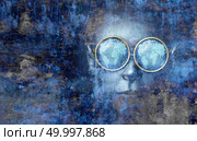 Global abstract business background representing international economic vision strategy or planet conservation and world view, as globalist thinking with 3D illustration elements. Стоковое фото, агентство Ingram Publishing / Фотобанк Лори
