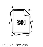 SH file type icon design vector. Стоковая иллюстрация, агентство Ingram Publishing / Фотобанк Лори