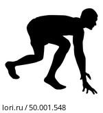 Runner preparing to start running Start running Runner in ready posture to sprint silhouette Ready to start icon black color vector illustration flat style simple image. Стоковая иллюстрация, агентство Ingram Publishing / Фотобанк Лори