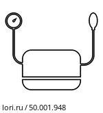 Pressure measuring apparatus Medical device for measuring blood pressure pulse Tonometer medical instrument icon black color vector illustration flat style simple image outline. Стоковая иллюстрация, агентство Ingram Publishing / Фотобанк Лори