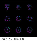 arrows , directions , pointer , arrow , user interface , pointer , up , down , left , right , play ,pause , forword , rewind , icon, vector, design,  flat,  collection, style, creative,  icons. Стоковая иллюстрация, агентство Ingram Publishing / Фотобанк Лори