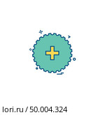medical cicle plus hospltal sign icon vector design. Стоковая иллюстрация, агентство Ingram Publishing / Фотобанк Лори