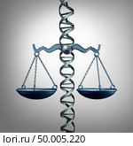 Bioethics and the law representing medicine and philosophy or medical ethics pertaining to gene editing or genetic biotechnology ethics and legislation as a 3D illustration. Стоковое фото, агентство Ingram Publishing / Фотобанк Лори
