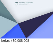 Abstract template geometric triangles blue color background. You can use for brochure, presentation, poster, leaflet, flyer, print, advertising, banner, website. Vector illustration. Стоковая иллюстрация, агентство Ingram Publishing / Фотобанк Лори
