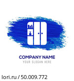 Cupboard Icon - Blue watercolor background. Стоковая иллюстрация, агентство Ingram Publishing / Фотобанк Лори