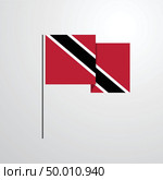 Trinidad and tobago waving Flag design vector. Стоковая иллюстрация, агентство Ingram Publishing / Фотобанк Лори