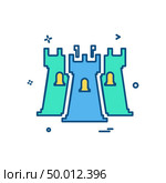 Fort icon design vector. Стоковая иллюстрация, агентство Ingram Publishing / Фотобанк Лори
