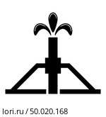 Oil well Derrick rig for oil in out icon black color vector illustration flat style simple image. Стоковая иллюстрация, агентство Ingram Publishing / Фотобанк Лори