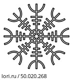 Helm of awe aegishjalmur or egishjalmur icon black color vector illustration flat style simple image. Стоковая иллюстрация, агентство Ingram Publishing / Фотобанк Лори