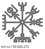 Vegvisir runic compass galdrastav Navigation compass symbol icon black color vector illustration flat style simple image. Стоковая иллюстрация, агентство Ingram Publishing / Фотобанк Лори