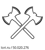 Two double-faced viking axes icon black color vector illustration flat style simple image. Стоковая иллюстрация, агентство Ingram Publishing / Фотобанк Лори
