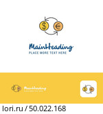 Creative Money converstion  Logo Design. Flat color Logo place for Tagline. Vector Illustration. Стоковая иллюстрация, агентство Ingram Publishing / Фотобанк Лори
