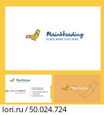 Sparrow Logo design with Tagline & Front and Back Busienss Card Template. Vector Creative Design. Стоковая иллюстрация, агентство Ingram Publishing / Фотобанк Лори