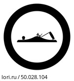 Jack plane Smoothing plane Carpenter tool symbol Hand tool for carpentry icon black color vector illustration flat style simple imagein circle round. Стоковая иллюстрация, агентство Ingram Publishing / Фотобанк Лори