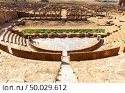 Theatre in Roman ruins of Timgad, Algeria. Ruins of the ancient forum. Стоковое фото, фотограф Евгений Ткачёв / Фотобанк Лори