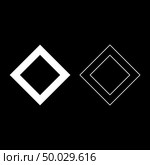 Ingwaz rune Inguz living ing symbol icon set white color illustration flat outline style simple image. Стоковая иллюстрация, агентство Ingram Publishing / Фотобанк Лори