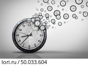 Business time plan concept and planning corporate or personal schedule or wasting minutes as a group of timepieces or clocks coming out of a large clock as a 3D illustration. Стоковое фото, агентство Ingram Publishing / Фотобанк Лори