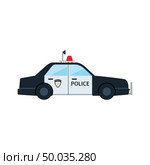 Police car icon. Flat color design. Vector illustration. Стоковое фото, агентство Ingram Publishing / Фотобанк Лори