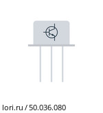 Transistor icon. Flat color design. Vector illustration. Стоковая иллюстрация, агентство Ingram Publishing / Фотобанк Лори