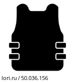 Bullet-proof vest flak jacket icon black color vector illustration flat style simple image. Стоковая иллюстрация, агентство Ingram Publishing / Фотобанк Лори
