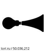 Car horn Klaxon vintage style Car single tube air horn Hooter Car whistle Siren Buzzer icon black color vector illustration flat style simple image. Стоковая иллюстрация, агентство Ingram Publishing / Фотобанк Лори
