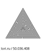 Triangular labyrinth Maze conundrum Labyrinth conundrum icon black color outline vector illustration flat style simple image. Triangular labyrinth Maze conundrum Labyrinth conundrum icon black color outline vector illustration flat style image. Стоковая иллюстрация, агентство Ingram Publishing / Фотобанк Лори
