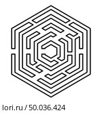 Hexagonal Maze Hexagon maze Labyrinth with six corner icon black color outline vector illustration flat style simple image. Hexagonal Maze Hexagon maze Labyrinth with six corner icon black color outline vector illustration flat style image. Стоковая иллюстрация, агентство Ingram Publishing / Фотобанк Лори