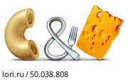 Macaroni and cheese as an American traditional comfort food made with noodles as a 3D illustration. Стоковое фото, агентство Ingram Publishing / Фотобанк Лори