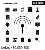 Communication Solid Glyph Icons Set For Infographics, Mobile UX/UI Kit And Print Design. Include: Call, Dial, Phone, Hours, Signals, Tower, Network, Communication, Collection Modern Infographic Logo and Pictogram. - Vector. Стоковая иллюстрация, агентство Ingram Publishing / Фотобанк Лори