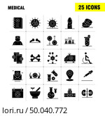 Medical  Solid Glyph Icons Set For Infographics, Mobile UX/UI Kit And Print Design. Include: Bandage, Plaster, Medical, Health, Care, Thermometer, Heat, Temp, Collection Modern Infographic Logo and Pictogram. - Vector. Стоковая иллюстрация, агентство Ingram Publishing / Фотобанк Лори