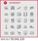 Amusement Hand Drawn Icon for Web, Print and Mobile UX/UI Kit. Such as: Entertainment, Movie, Oscar, Award, 3d, Display, Monitor, Preview, Pictogram Pack. - Vector. Стоковая иллюстрация, агентство Ingram Publishing / Фотобанк Лори