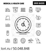 Medical And Health Care Line Icon for Web, Print and Mobile UX/UI Kit. Such as: Heart, Care, Medical, Medical, Medicine, Hospital, Tablets, Medical, Pictogram Pack. - Vector. Стоковая иллюстрация, агентство Ingram Publishing / Фотобанк Лори
