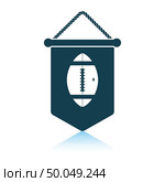 American football pennant icon. Shadow reflection design. Vector illustration. Стоковая иллюстрация, агентство Ingram Publishing / Фотобанк Лори