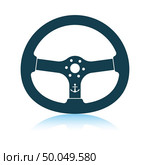 Icon of  steering wheel . Shadow reflection design. Vector illustration. Стоковая иллюстрация, агентство Ingram Publishing / Фотобанк Лори