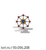 Flat Sheild protected  Icon. Vector. Стоковая иллюстрация, агентство Ingram Publishing / Фотобанк Лори