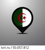 Alegeria Map Pin. Стоковая иллюстрация, агентство Ingram Publishing / Фотобанк Лори