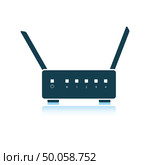 Wi-Fi router icon. Shadow reflection design. Vector illustration. Стоковая иллюстрация, агентство Ingram Publishing / Фотобанк Лори